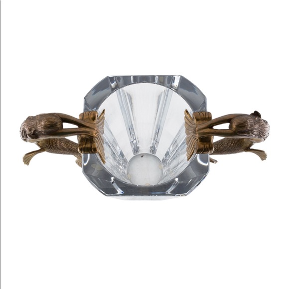 BACCARAT ERTE SEA MAIDENS VASE with brass mermaid. - Picture 5 of 8